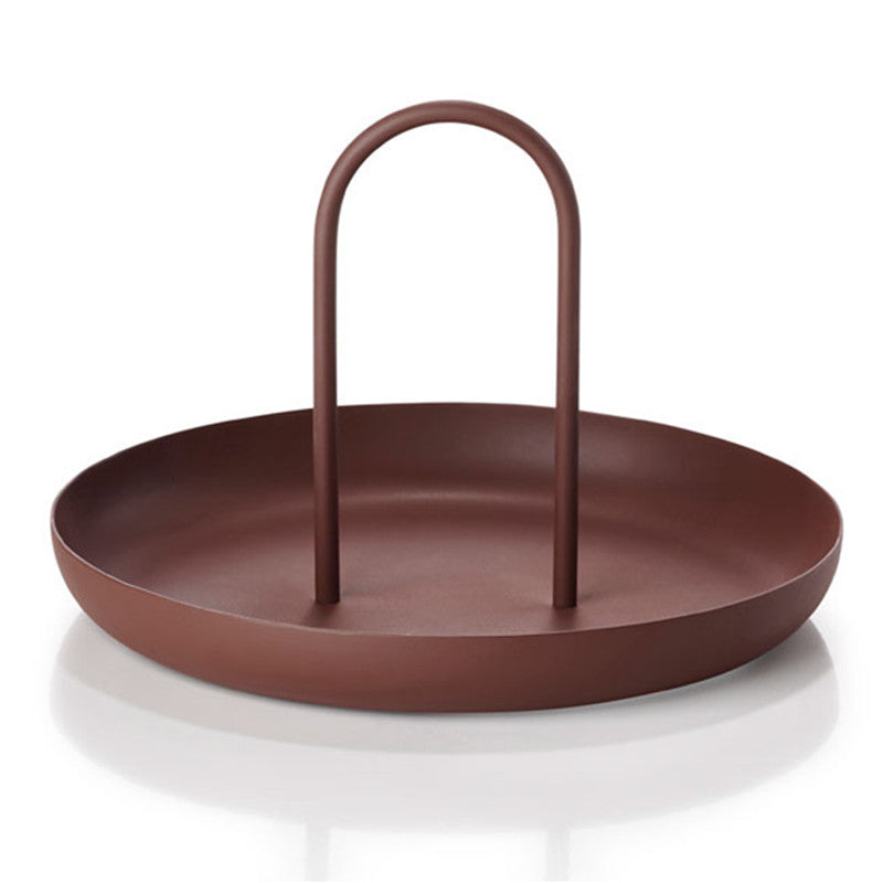 Nordic Modern Round Handle Tray for Storage and Decor